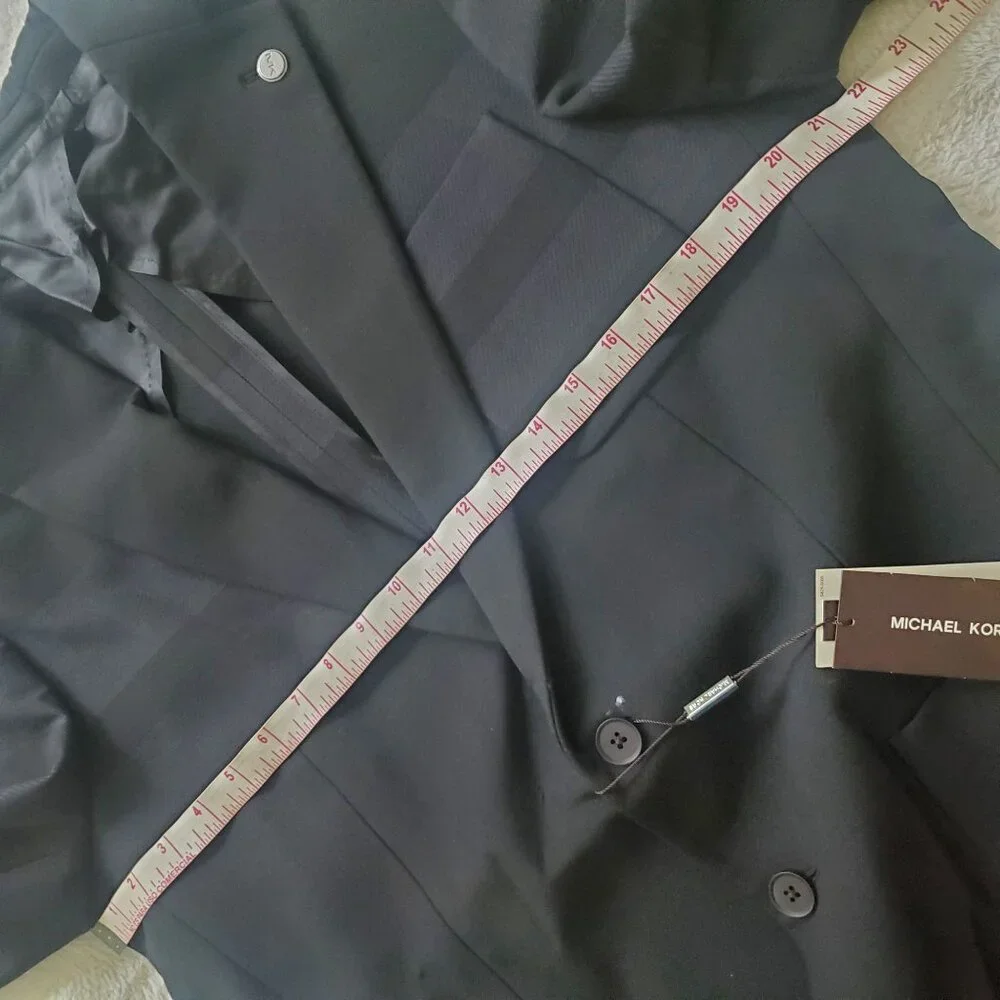 Michael Kors mens suits blazer coat jacket stretch sz 44 regular black $798.00‎